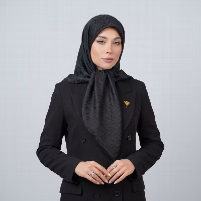 روسری زنانه مدل ژاکارد ساده دو رو پانو کد H11