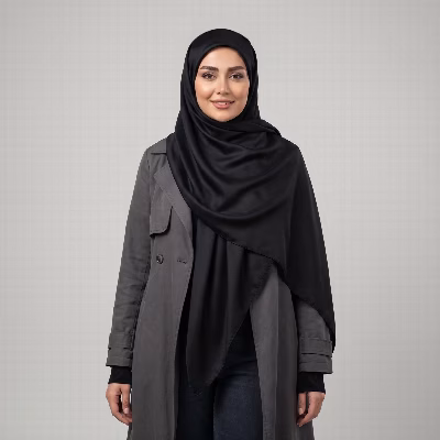 روسری زنانه مدل نخی پاییزه طرح ساده کد 9832