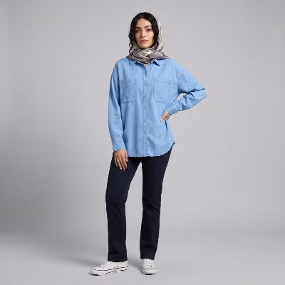 مانتو زنانه دنیم جین مدل 1202