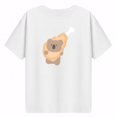 تی شرت اورسایز آستین کوتاه زنانه مدل باکسی طرح کوالا کد 2
