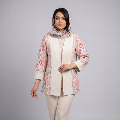 مانتو کتی زنانه مدل کوک دوزی کد 01