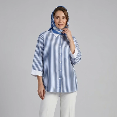 شومیز آستین بلند یقه برگردان زنانه ایکس ساید مدل S524810Z8